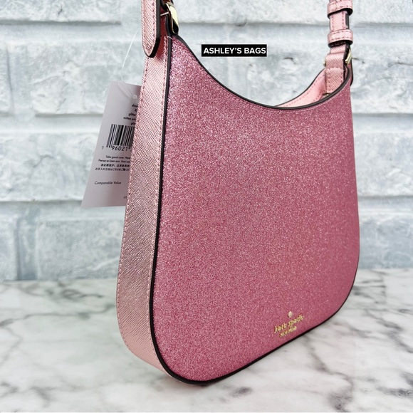 Kate Spade Glimmer Glitter Shoulder Bag In Mitten Pink - Picture 3 of 11